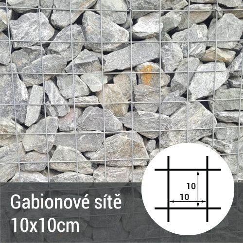 Gabionová síť - oko 10x10 cm