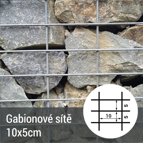 Gabionová síť - oko 10x5 cm
