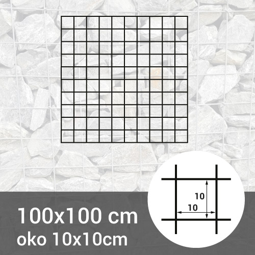 Gabionová sít 100x100cm - oko 10x10cm