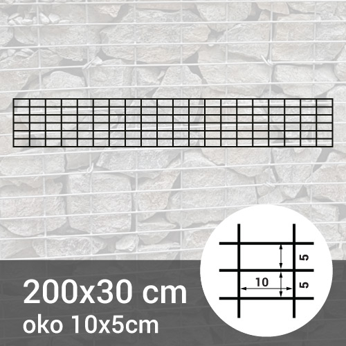Gabionová sít 200x30cm - oko 10x5cm