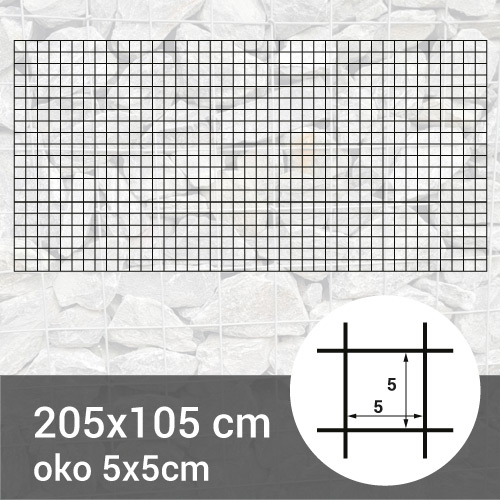 Gabionová sít 205x105cm - oko 5x5cm